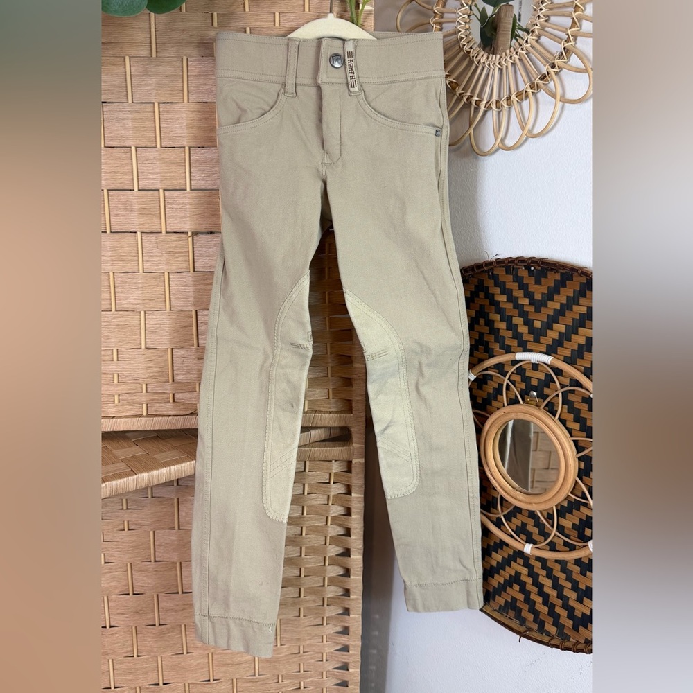Romfh Equestrian Apparel Girls Horseback Riding Khaki Pants Size 6